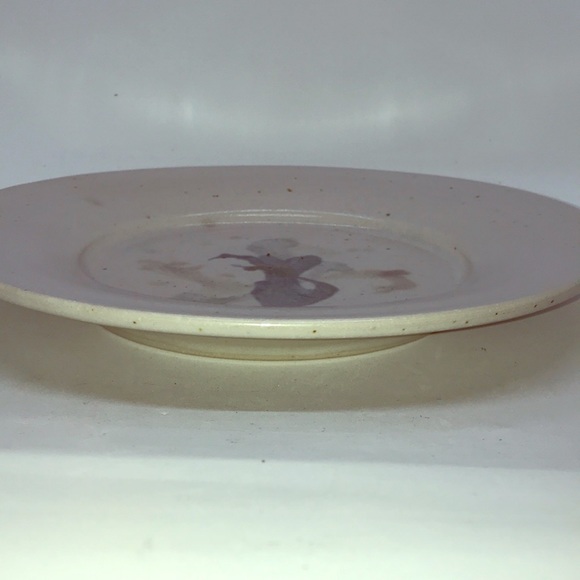 Hand Crafted Artisan Made Plate with Abstract Design - Picture 3 of 5